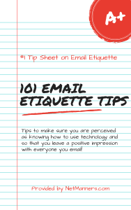 101 Email Etiquette Tips